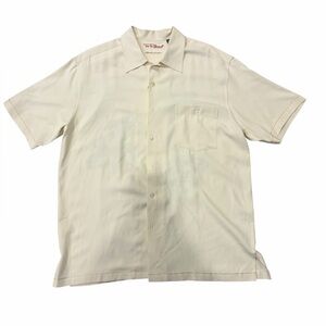 Tori Richard 100% Silk Koi Fish Shirt Cream Size L